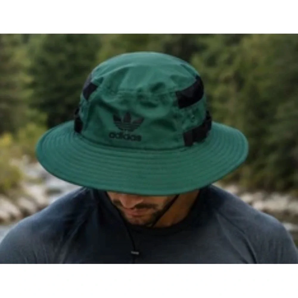 New $32 Adidas Originals Webbing Boonie Hat Green Black L/XL Outdoor Hiking